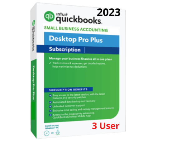 QuickBooks Desktop Pro Plus 2023 - 3 user - 3 year subscription