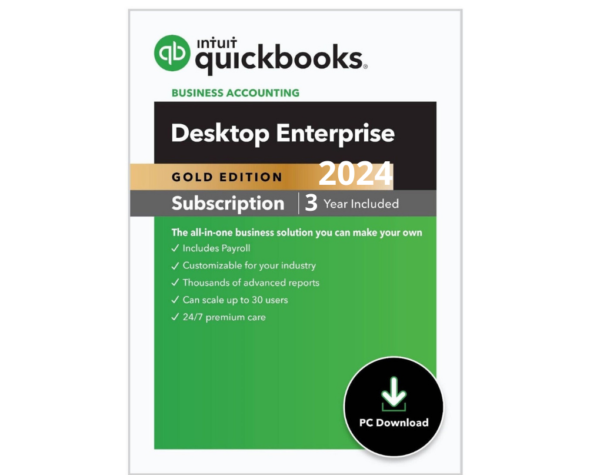QuickBooks Desktop Enterprise 2024 - Gold Edition 3 Year Subscription