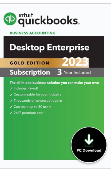 QuickBooks Desktop Enterprise 2023 - Gold Edition 3 year subscription