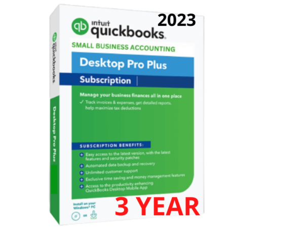QuickBooks Desktop Pro Plus 2023 - 3 Year subscription